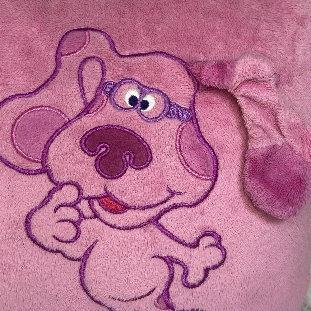 RARE Vintage Blues Clues Magenta Pink Plush Throw‎ Pillow Small 11